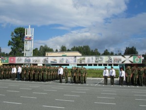 ВЧ 40274. Построение на плацу части во время присяги