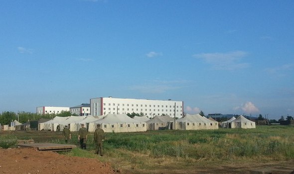 ВЧ 11386. Палаточный городок на территории части