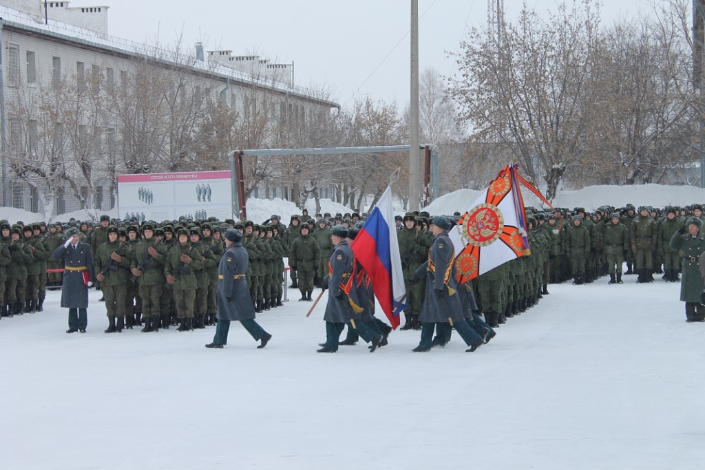 ВЧ 41659. Церемония выноса знамени бригады