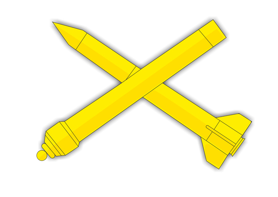 ВЧ 55584. Знак различия зенитных ракетных войск