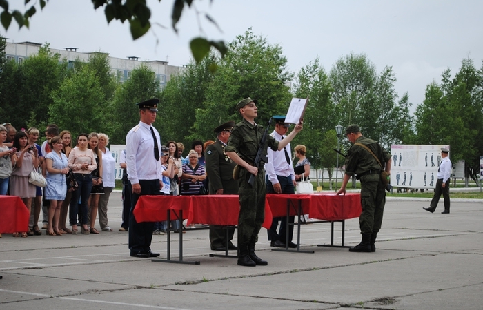 ВЧ 45505. Принятие присяги новобранцами 7-й ЖДБр