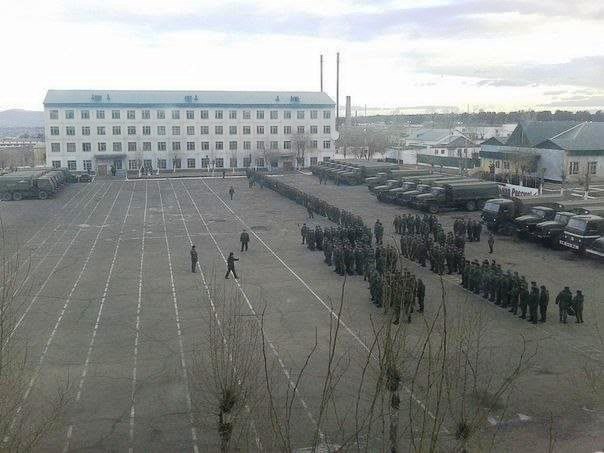 ВЧ11387. Построение на плацу воинской части